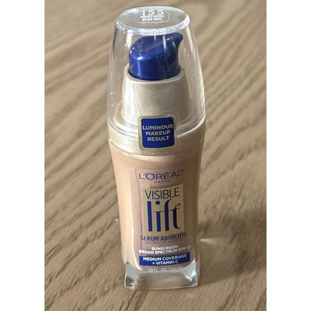 L'oreal Visible Lift Serum Absolute Foundation NEW Shade: #155 Honey Beige